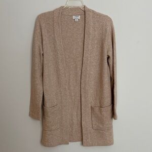 J crew Women's Beige Open-Front Cardigan like new